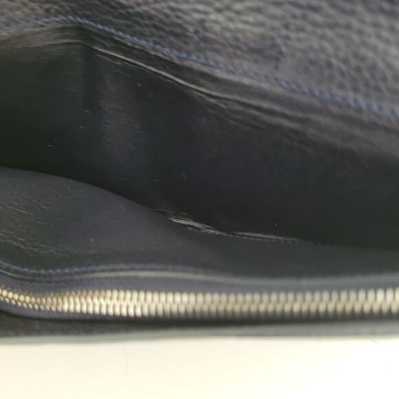 Dunhill Designer Checkbook Card Bill Holder Wallet Black Bifold Leather Long - Picture 6 of 11